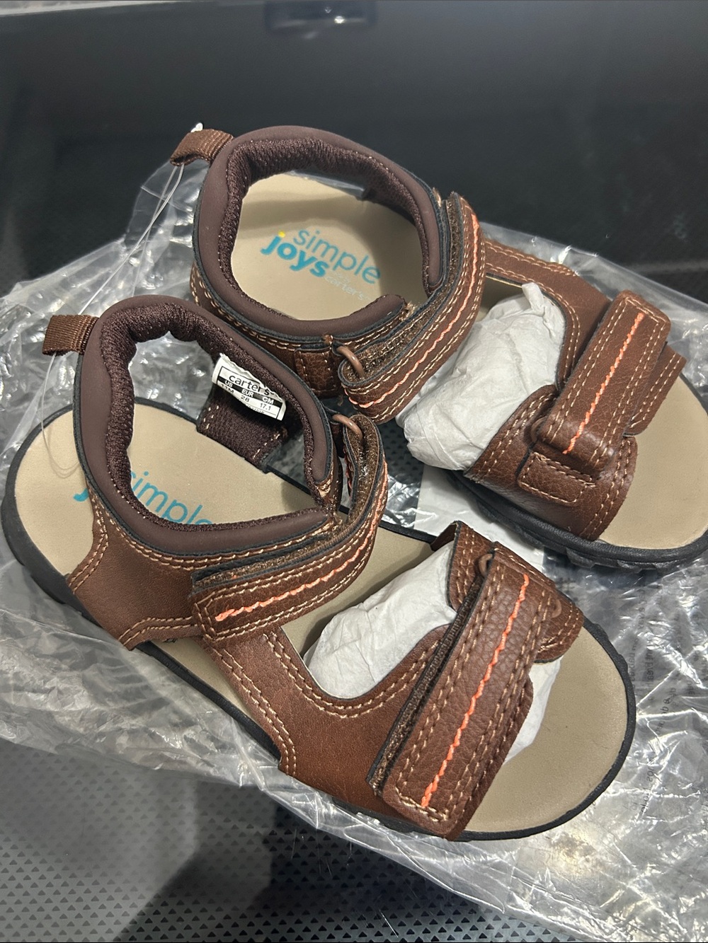 Toddler boys size 11 Velcro strap sandals